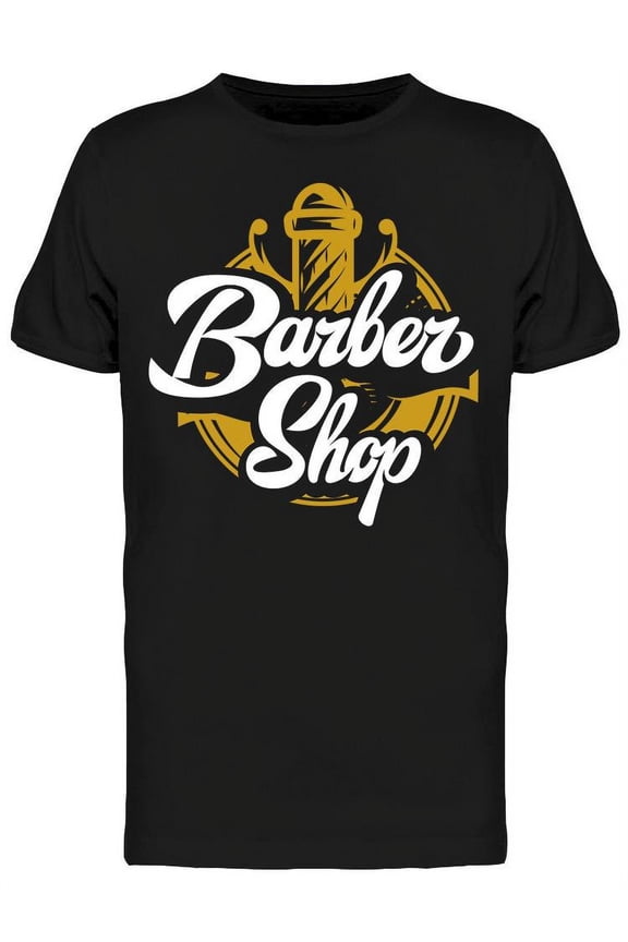 Barber Shopp Banner T-Shirt Men -Image by Shutterstock, Male Small