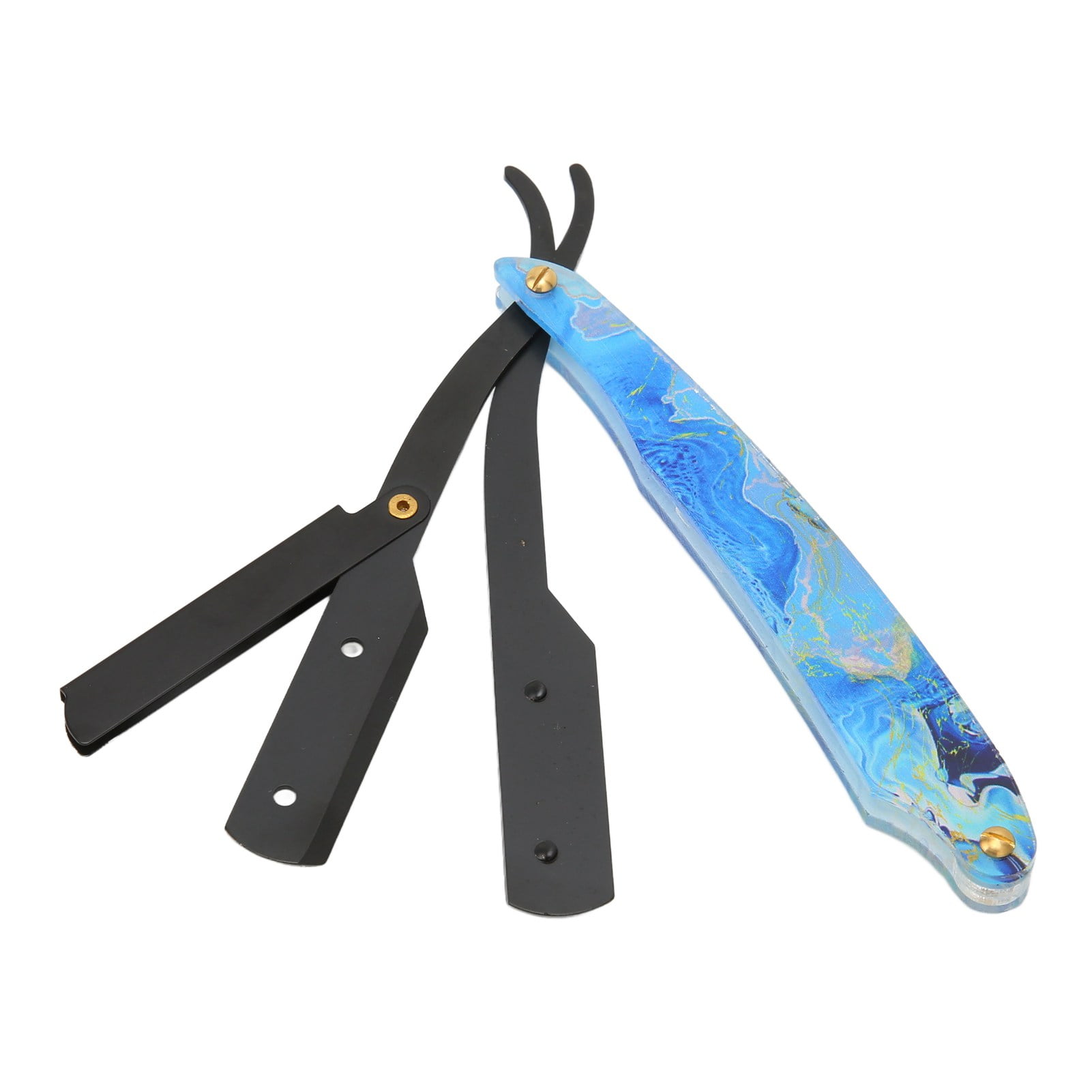 Barber Straight Edge Razor Holder Without Blades Acrylic Handle Vintage Style for Men Shaving