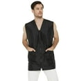 thumbnail image 1 of Barber Stylist Vest for Men, Salon Hairdresser Jacket Smock Clothing-Black, 1 of 7