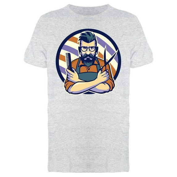 Barber T-Shirt Men -Image by Shutterstock, Male Large