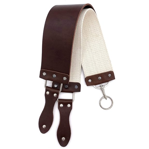 Barber's Latigo Leather Straight Razor Strop. Dual Strap that will be a Great Addition for Any Straight Razor.