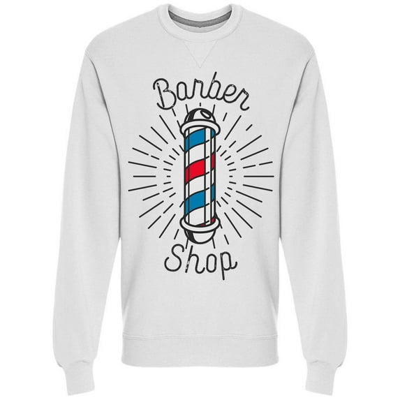 Barber's Pole Barbershop Sweatshirt Men -Image by Shutterstock, Male x-Large