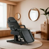 BarberPub 3 Motors Power Reclining Massage Table, Adjustable Esthetician Bed, 440 lbs Capacity