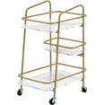 thumbnail image 1 of BarberPub 3-Tier Utility Cart with Storage Shelf, 1 of 10
