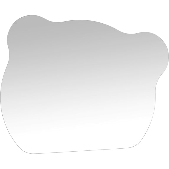 BarberPub 35"(L) x 30"(W) x 3"(H) Wall Mount Stylist Mirror with Wooden Frame, Versatile Beauty Mirror