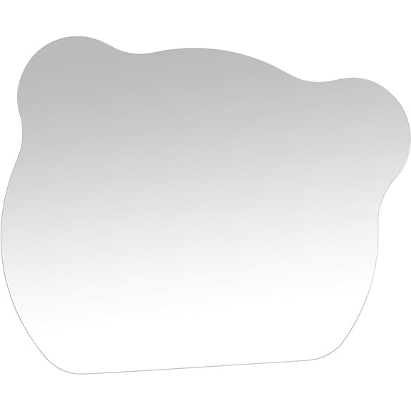BarberPub 35"(L) x 30"(W) x 3"(H) Wall Mount Stylist Mirror with Wooden Frame, Versatile Beauty Mirror