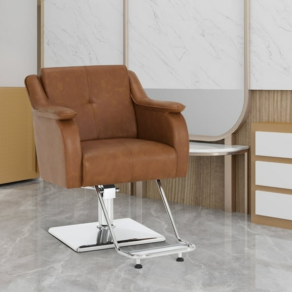 BarberPub Adjustable Salon Chair, Hydraulic Swivel Barber Chair for Hair Stylist