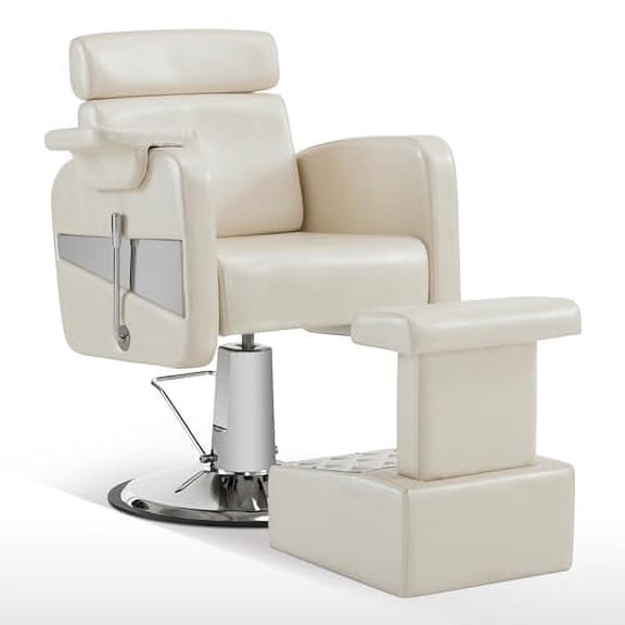 BarberPub All Purpose Barber Chair With Removable Footrest, Reclining Adjustable Swivel Hair Styling Chair for Hair Stylist, Home Salon,Barbershop Salon&Spa 9511