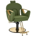thumbnail image 1 of BarberPub Reclining Barber Chair with Adjustable Headrest, Hydraulic Pump Salon Hair Chair, 1 of 9