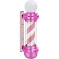 thumbnail image 1 of BarberPub Barber Pole with LED, Salon Spa Stripes Rotating Lamp, Barbershop Open Sign L018, 1 of 8