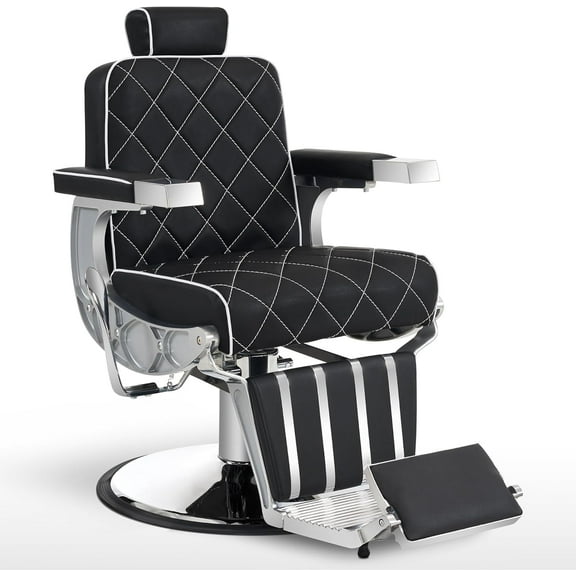 BarberPub Classic Barber Chair, Professional 660lbs Hydraulic Pump, All Purpose Recline Salon Styling Equipment, 360 Degrees Swivel for Hair Stylist, Barbershop, Salon&Spa Chair 8625
