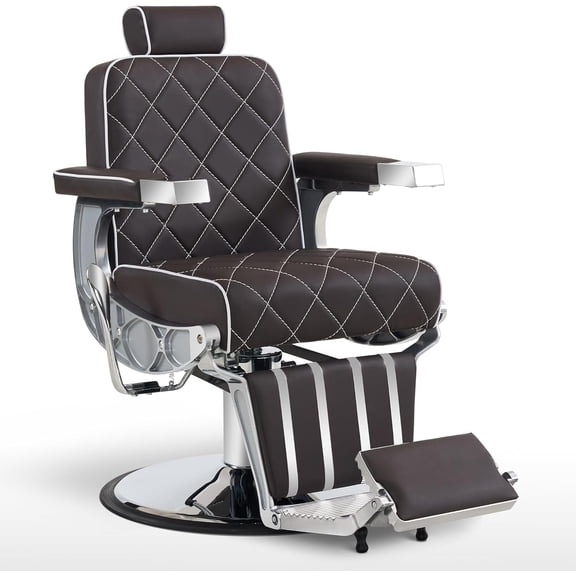 BarberPub Classic Barber Chair, Professional 660lbs Hydraulic Pump, All Purpose Recline Salon Styling Equipment, 360 Degrees Swivel for Hair Stylist, Barbershop, Salon&Spa Chair 8625