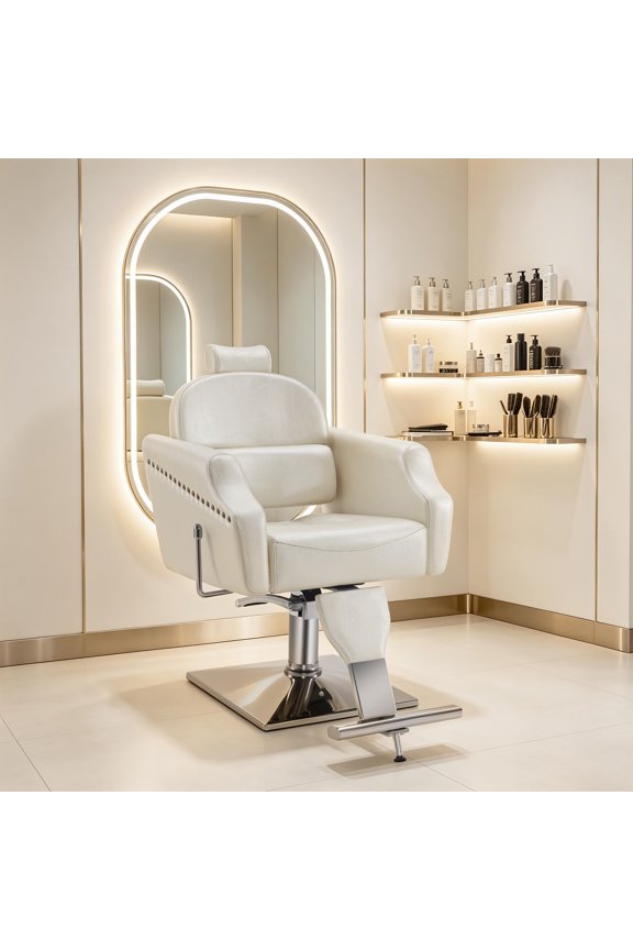 Classic Recliner Barber Chair Antique Heavy Duty Hair Spa Salon Styling Beauty Black 3125