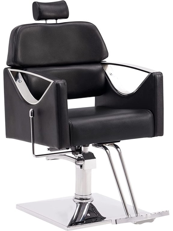 Classic Recliner Barber Chair Heavy Duty Hair Spa Salon Styling Beauty Equipment 3126 Black