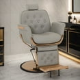 thumbnail image 1 of BarberPub Heavy Duty Hydraulic Pump Barber Chair, Reclining Salon Chair for Barbershop, 1 of 11