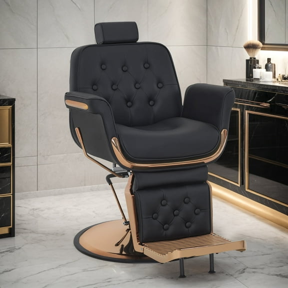 BarberPub Heavy Duty Hydraulic Pump Barber Chair, Reclining Salon Chair for Barbershop