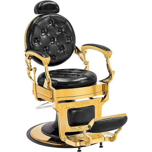 BarberPub Heavy Duty Metal Vintage Barber Chair All Purpose Hydraulic Recline Salon Beauty Spa Chair Styling Equipment 3849