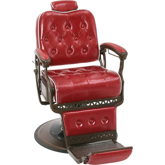 BarberPub Heavy Duty Metal Vintage Barber Chair All Purpose Reclining Hydraulic Pump Salon Beauty Spa Chair Hair Styling Equipment 9218