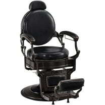 BarberPub Heavy Duty Vintage Barber Chair, Salon Chair with Metal Frame