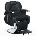 thumbnail image 1 of BarberPub Hydraulic Barber Chair Salon, Faux Leather Beauty Chair Spa Styling Equipment Black 8702, 1 of 8