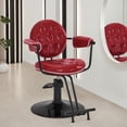 thumbnail image 1 of BarberPub Hydraulic Salon Chair, Swivel Barber Chair, Faux Leather, 1 of 9