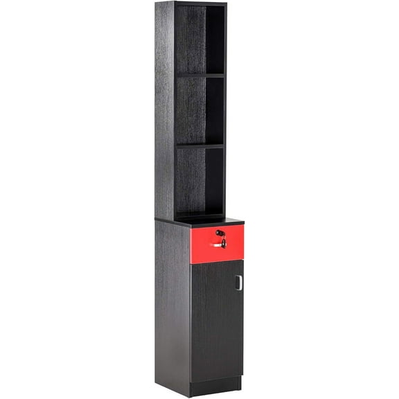 BarberPub Locking Wall Mount Hair Styling Barber Station for Storage Beauty Salon Spa Equipment 3036-1