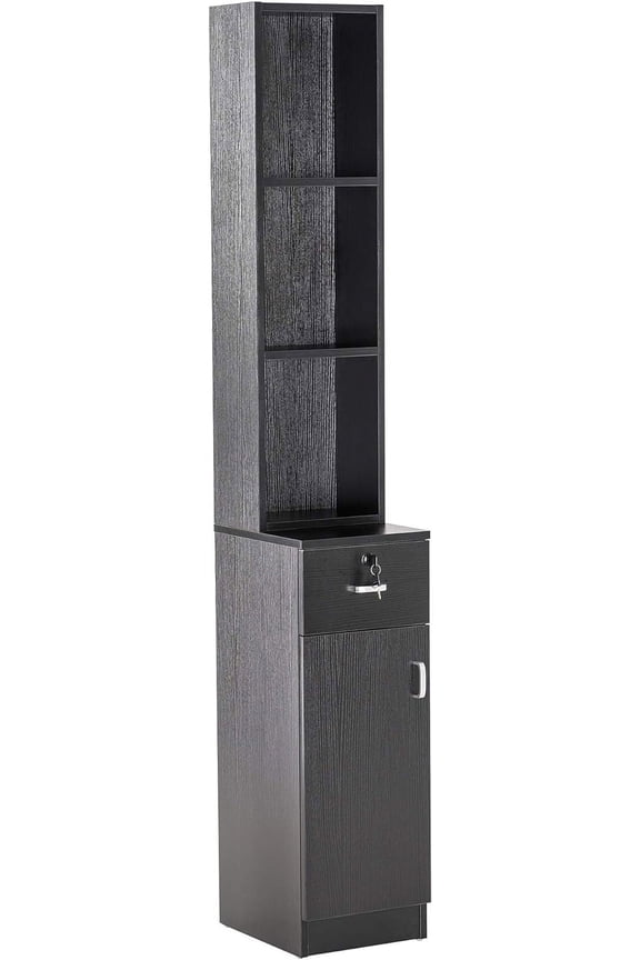 Locking Wall Mount Hair Styling Barber Station for Storage Beauty Salon Spa Equipment 3036-1