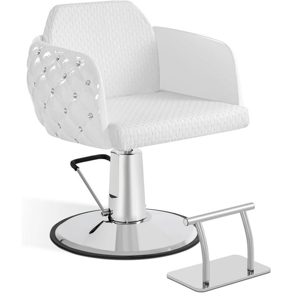 BarberPub Luxurious Salon Chair with 440lbs Hydraulic Pump for Hair Stylist, Fiberglass Material, Spa Beauty Equipment, Home&Beauty Salon, Barbershop, Salon&Spa Chair 8609