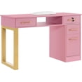 thumbnail image 1 of BarberPub Makeup Vanity Desk with Drawers, Manicure Table with Storage Cabinet, 1 of 5