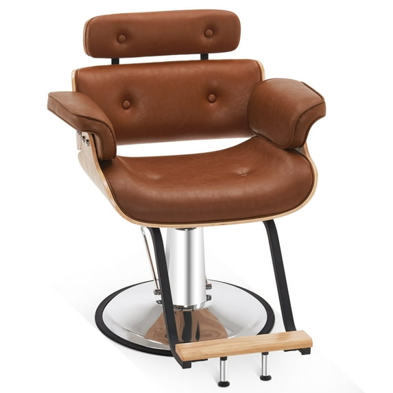 BarberPub Modern Hydraulic Salon Chair, Swivel Barber Chair