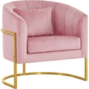 BarberPub Nail Tech Chair 29.1''H Beauty Manicure Chair for Technician 29.3''L Pink Salon Chair 3513