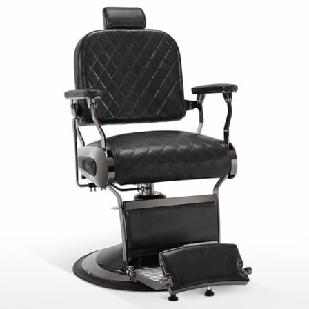 BarberPub All Purpose Barber Chair with Heavy Duty Pump,Reclining Adjustable Swivel Hair Styling Chair for Hair Stylist, Home Salon,Barbershop Salon&Spa 9453 (Black)