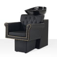 thumbnail image 1 of BarberPub Shampoo Chair with Ceramic Bowl Backwash Sink Salon Wash Station(Black), 1 of 10