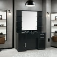 thumbnail image 1 of BarberPub Storage Station with Mirror Shampoo Bowl Beauty Salon 3145, 1 of 10