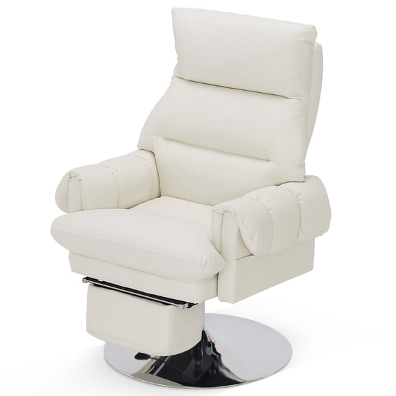 BarberPub Swivel Recliner Chair with Lumbar Support, Adjustable Height for Home Office, Beauty Salon, Facial, Massage, Eyelash Extension, Tattoo, Fabric