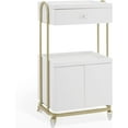 thumbnail image 1 of BarberPub Utility Cart with Storage Drawer, Salon Trolley Cart with Shelves, 1 of 9