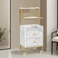 thumbnail image 1 of BarberPub Utility Cart with Storage Drawer and Tool Holders, Trolley Cart with Lockable Wheel, 1 of 10
