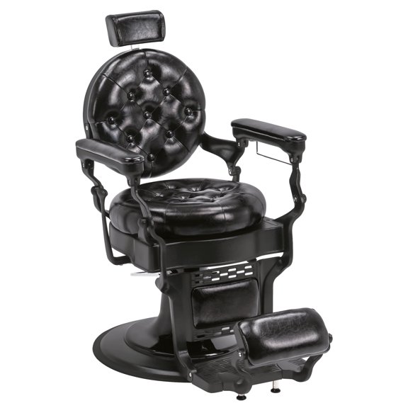 BarberPub Vintage Barber Chair Heavy Duty Metal Frame All Purpose Hydraulic Recline Salon Beauty Spa Equipment 2947