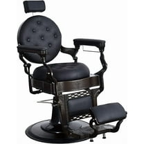 BarberPub Vintage Barber Chair Heavy Duty Metal Frame All Purpose Hydraulic Recline Salon Beauty Spa Equipment 2947