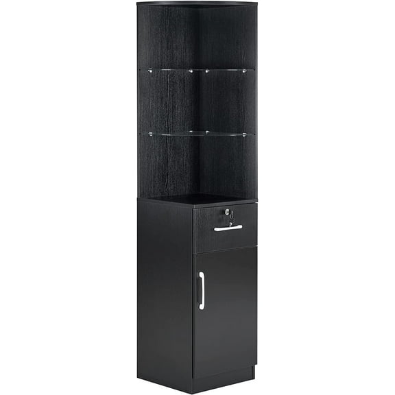 BarberPub Wall Mount Barber Station 15.7''L*71.3''H Beauty Salon Storage Equipment 3207