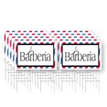 thumbnail image 1 of Barberia Yard Sign 10 Pack of 24 Inch x 36 Inch Single Sided Weatherproof Heavy-Duty Plastic with Stake | Spanish Barber Shop Sign, Grooming Services, Professional Look | Made in USA, 1 of 7