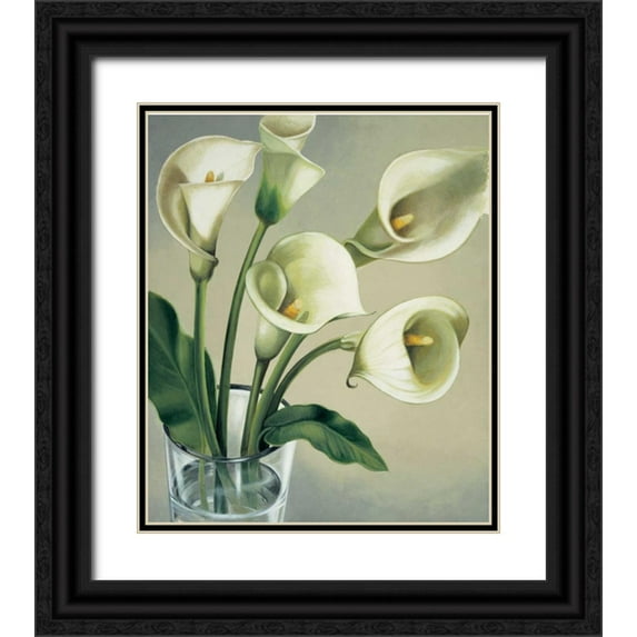 Barberini, Eva 15x17 Black Ornate Wood Framed with Double Matting Museum Art Print Titled - Calle in vaso
