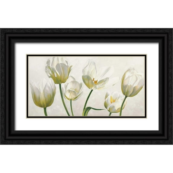 Barberini, Eva 32x18 Black Ornate Wood Framed with Double Matting Museum Art Print Titled - Soffio di luce