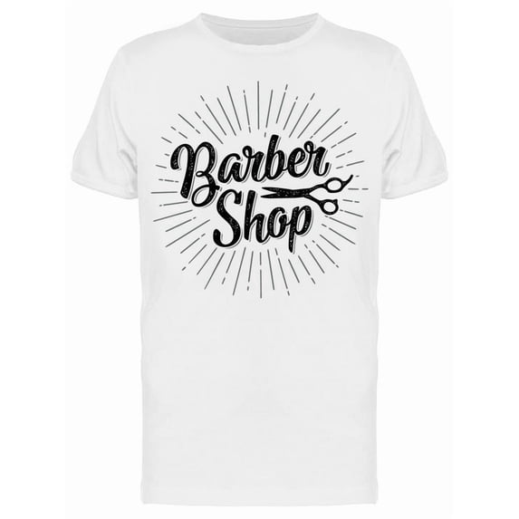 Barbershop And Scissor Tee Men's -Image by Shutterstock