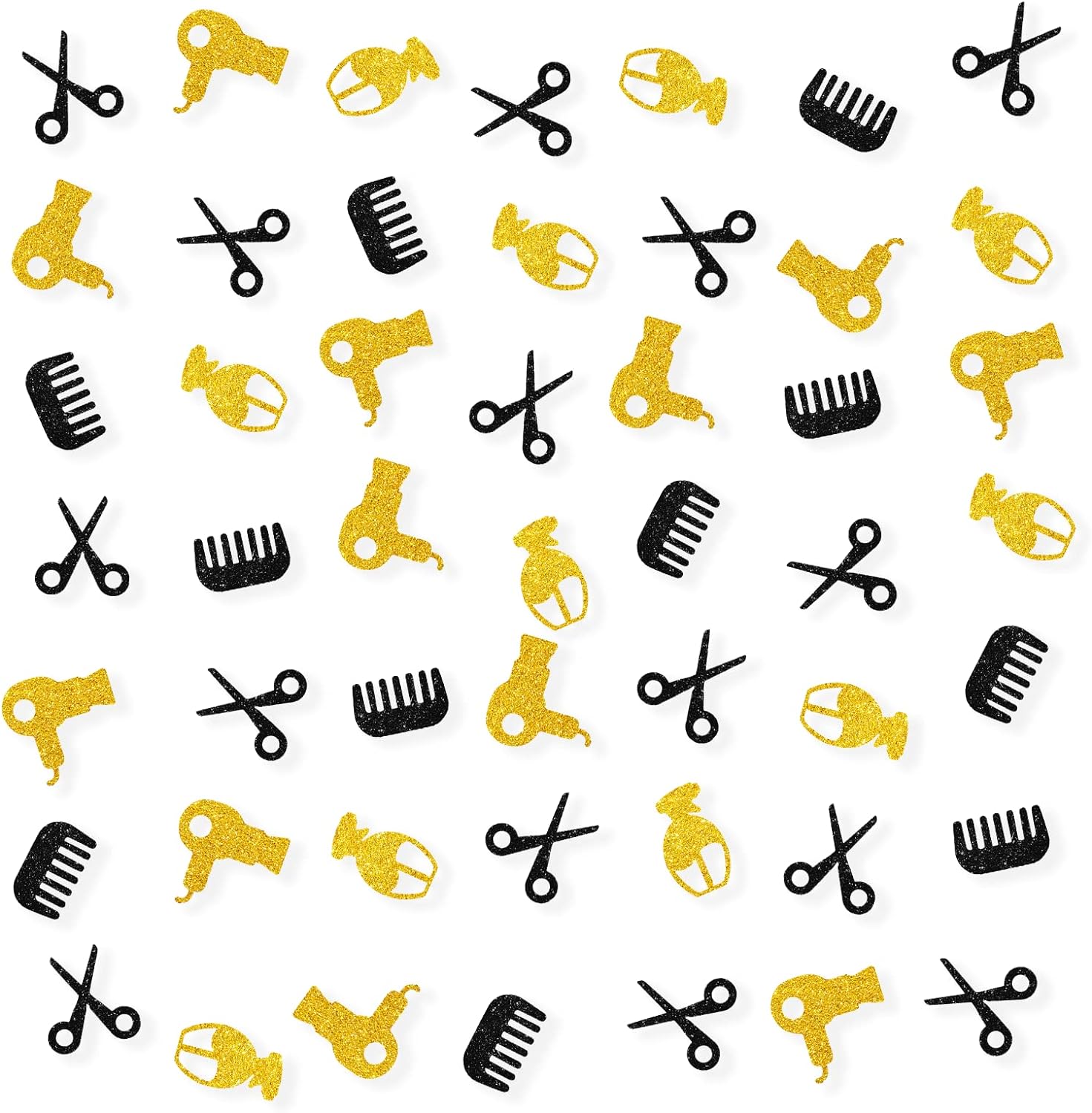 Confetti Set 100 Gold Glitter Hairdresser Party Scatter