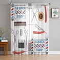 thumbnail image 1 of Barbershop Design Element Sheer Curtains For Living Room Modern Fashion Valance Curtains For Kitchen Tulle Curtains, 1 of 2