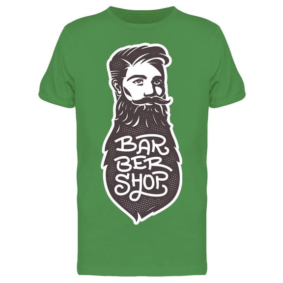 Barbershop Text On A Beard Tee Men's -Image by Shutterstock