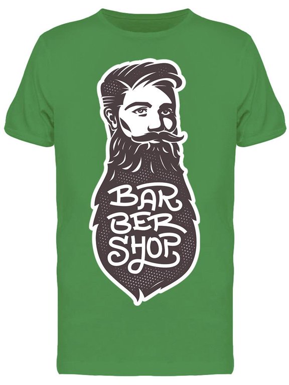 Barbershop Text On A Beard Tee Men's -Image by Shutterstock