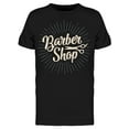 thumbnail image 1 of Barbershop Text With Scissors T-Shirt Men -Image by Shutterstock, Male Large, 1 of 2