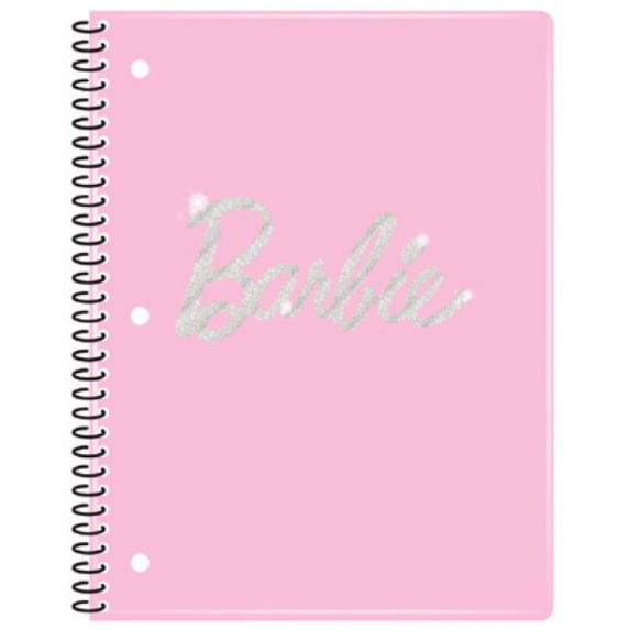Barbie 1-Subject Spiral Notebook, Wide Ruled, 80 Sheets, Multi-Color ...